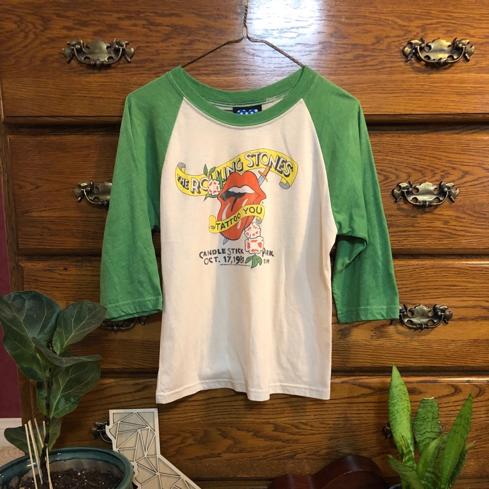 Junk Food The Rolling Stones Baseball Tee Size L